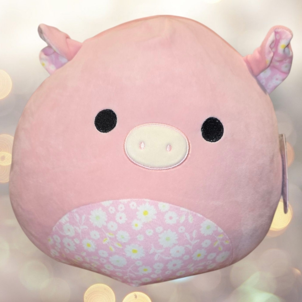 Squishmallows 12” Peter the Pig (Floral) Easter Spring Plush